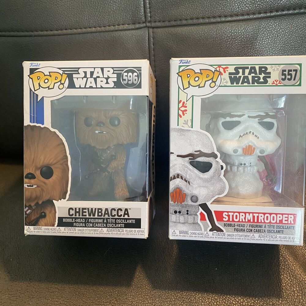 Funko PoP - Starwars Lot - #557 And #596 - Storm Trooper and Chewbacca New